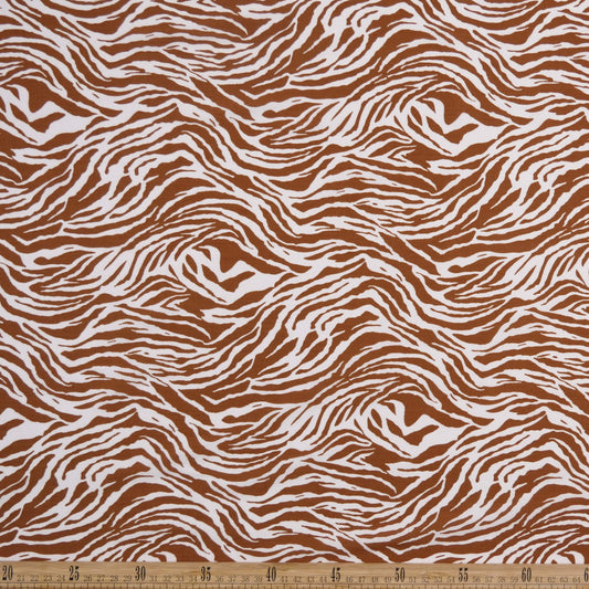 FIBRANA ESTAMPADA MARRON CHOCOLATE AMARGO ANIMAL PRINT