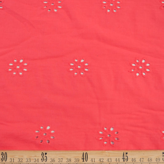 BRODERIE LOLA ROJO CARMESI CON FLORES MARGARITAS