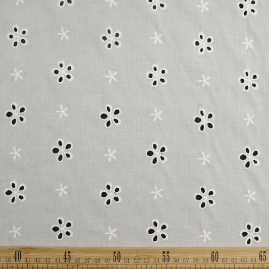 BRODERIE LOLA BLANCO BRILLANTE CON FLORES