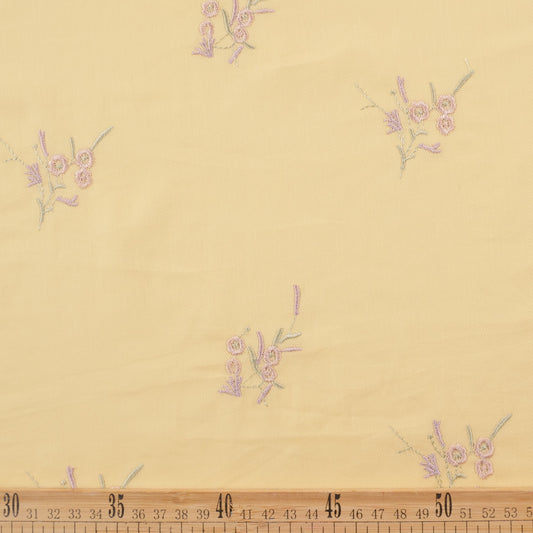 BRODERIE LOLA AMARILLO TIERNO CON FLORES EN LILA