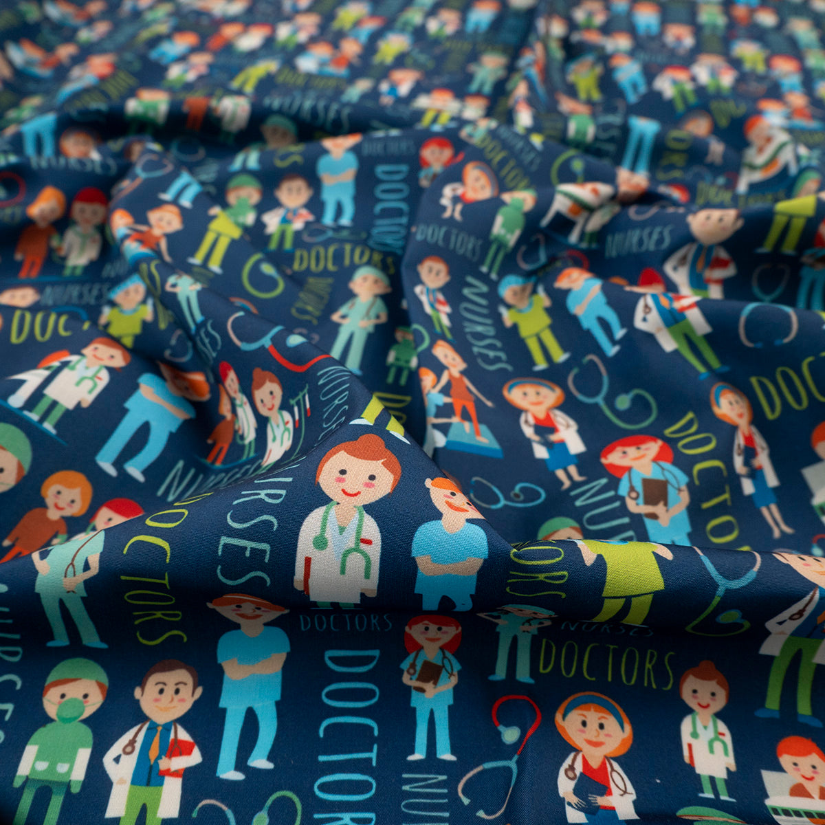 POPLIN TC ESTAMPADO AZUL ECLIPSE PERSONAL DE SALUD