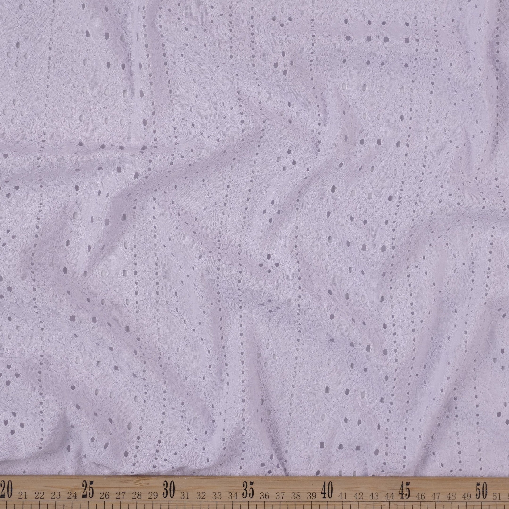 BRODERIE SPANDEX BLANCO AZULADO