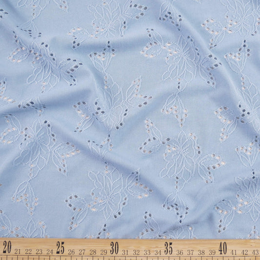 BRODERIE SPANDEX CELESTE FORGET CON FLORES DELICADAS