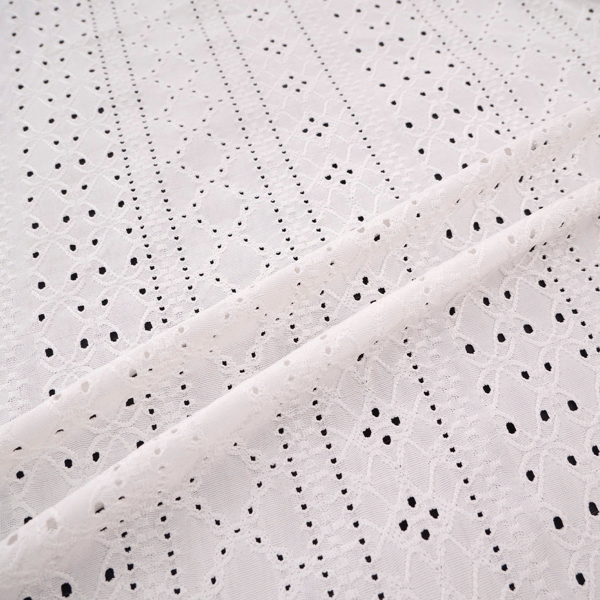 BRODERIE SPANDEX BLANCO BRILLANTE ARABESCO