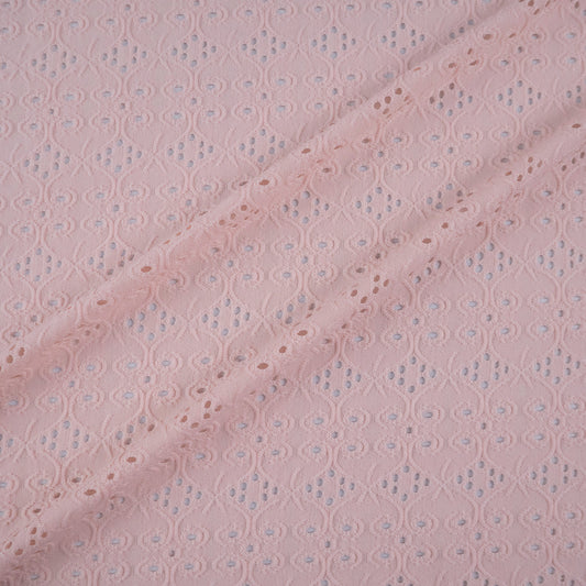 BRODERIE SPANDEX ROSA DURAZNO ARABESCO