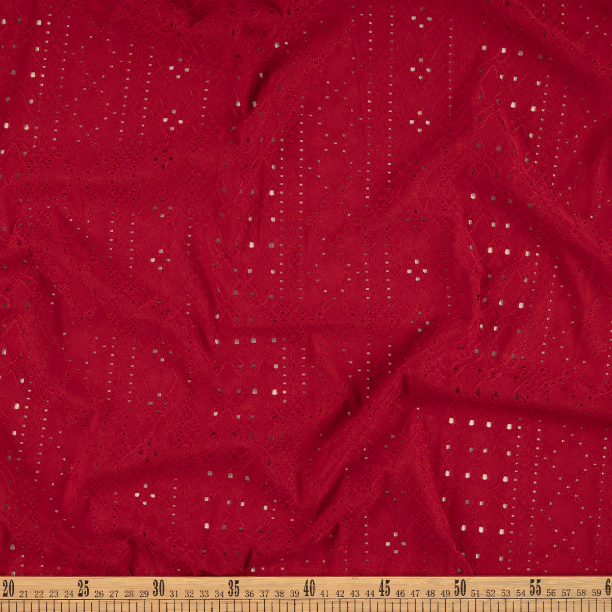 BRODERIE SPANDEX ROJO MARTE ARABESCO