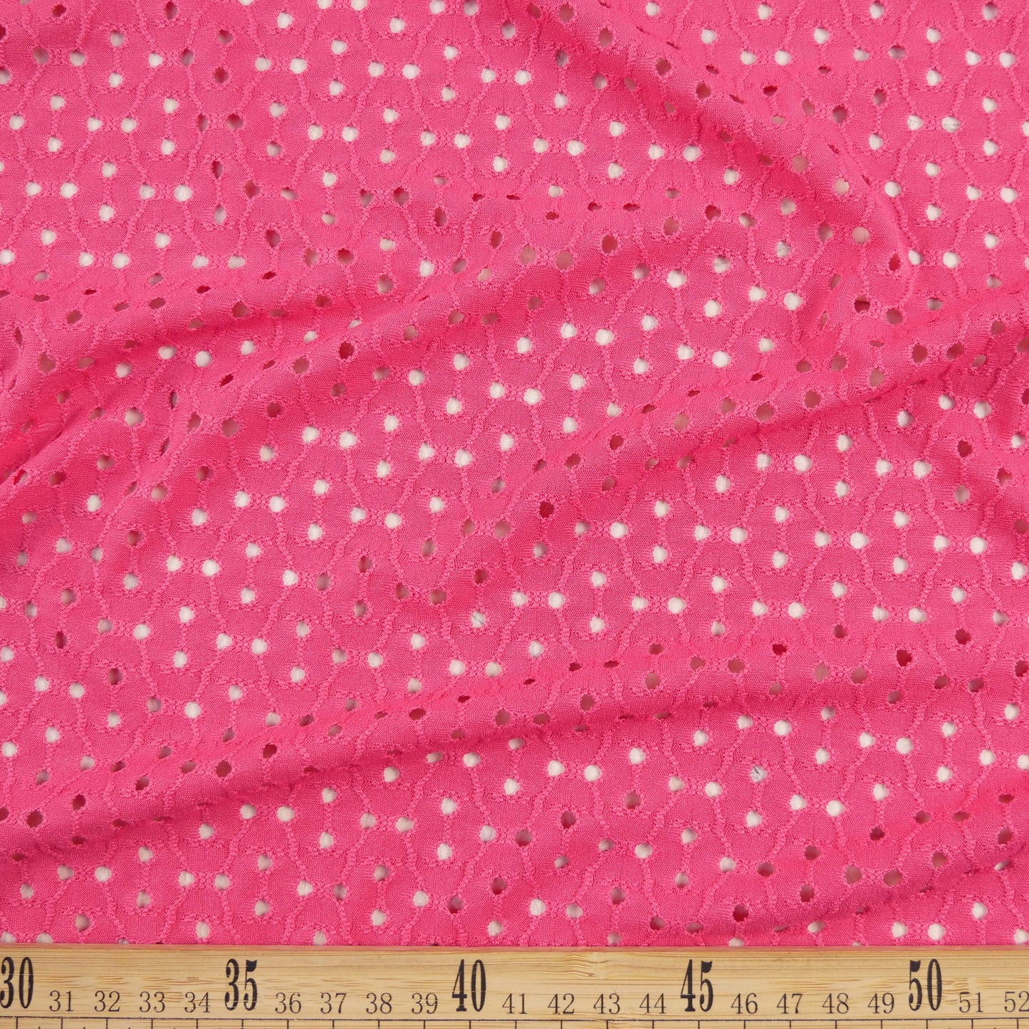 BRODERIE SPANDEX LILA ROSA PUNTITOS