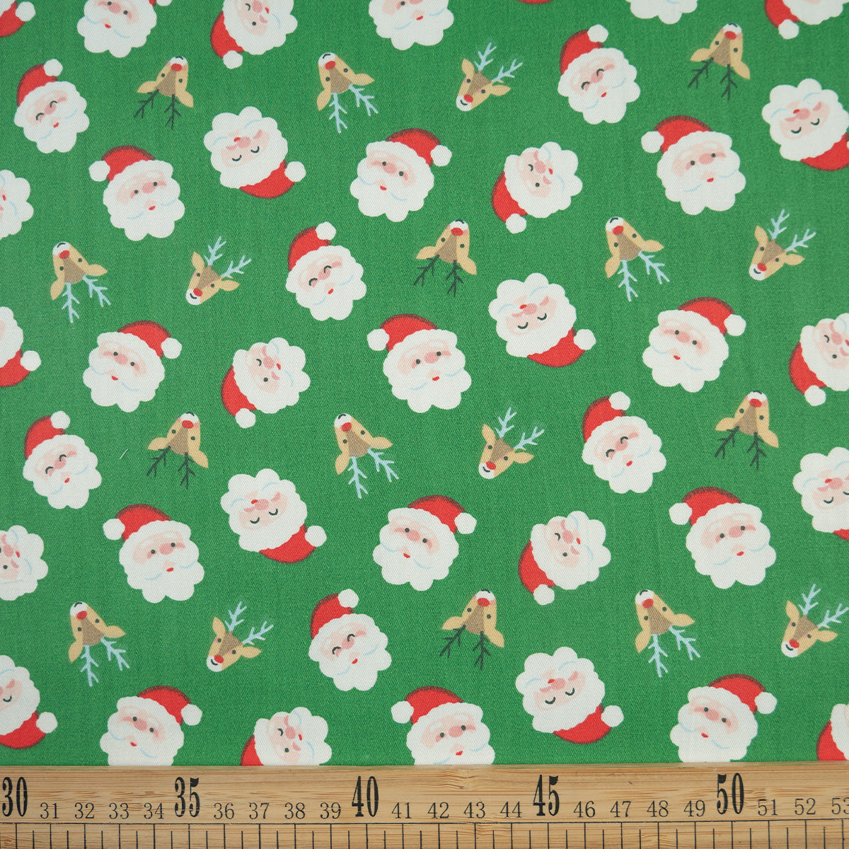 DRIL NAVIDAD VERDE VERDANT PAPA NOEL Y RENOS