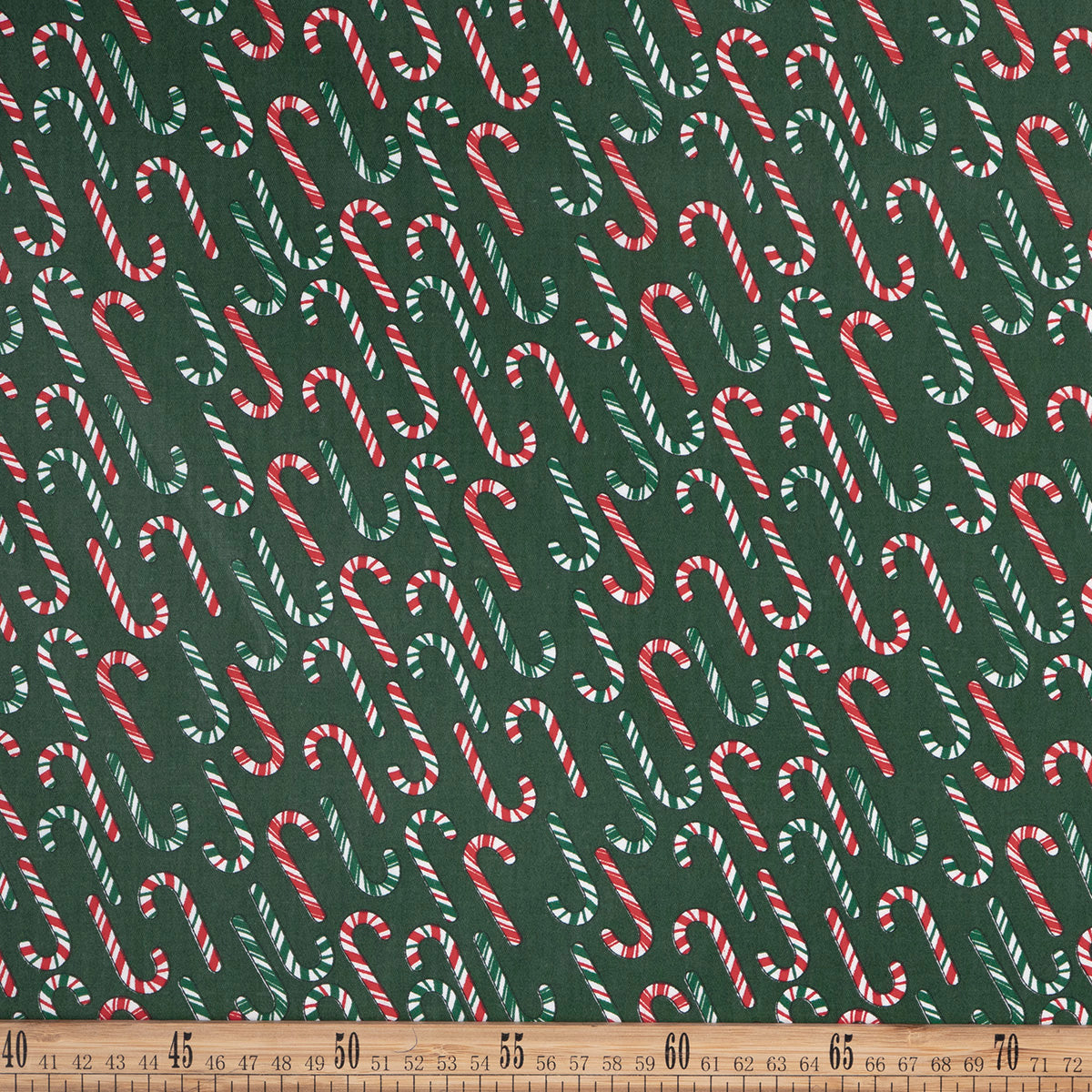 DRIL NAVIDAD VERDE AMAZONAS BASTÓN DE CARAMELO