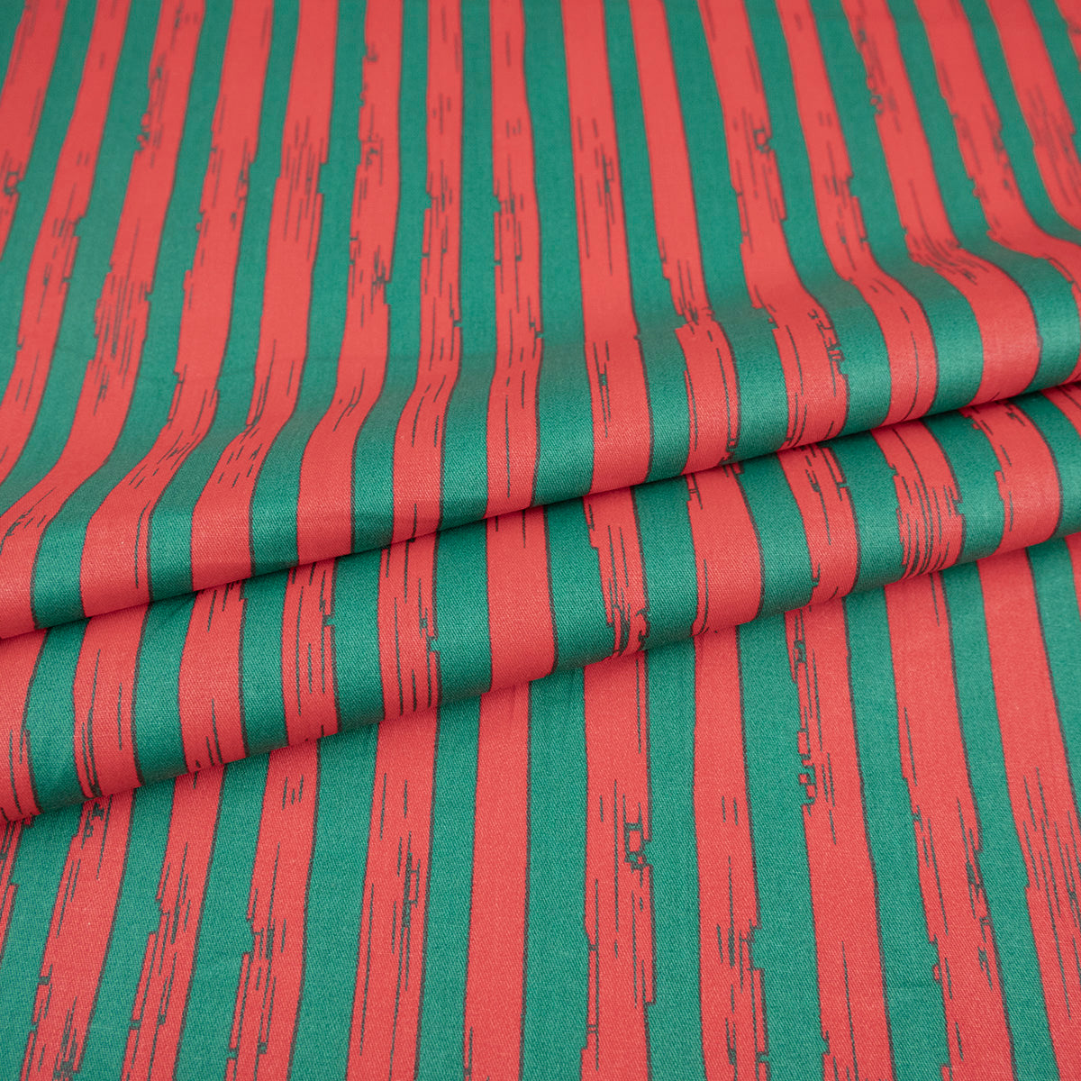 DRIL NAVIDAD VERDE FRIJOL RAYAS