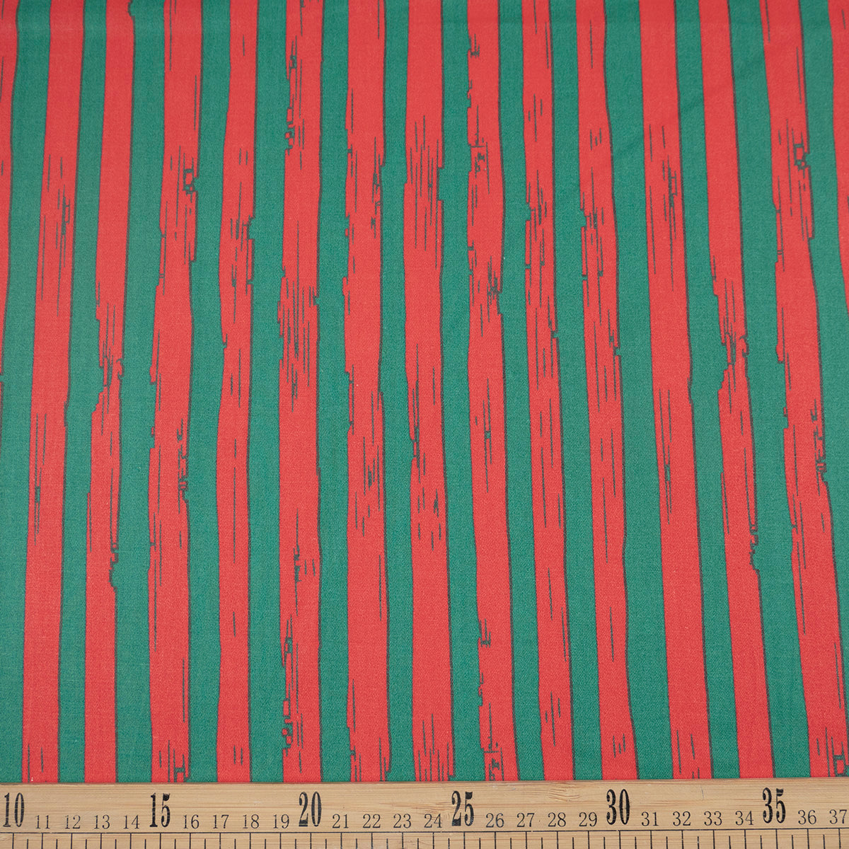 DRIL NAVIDAD VERDE FRIJOL RAYAS