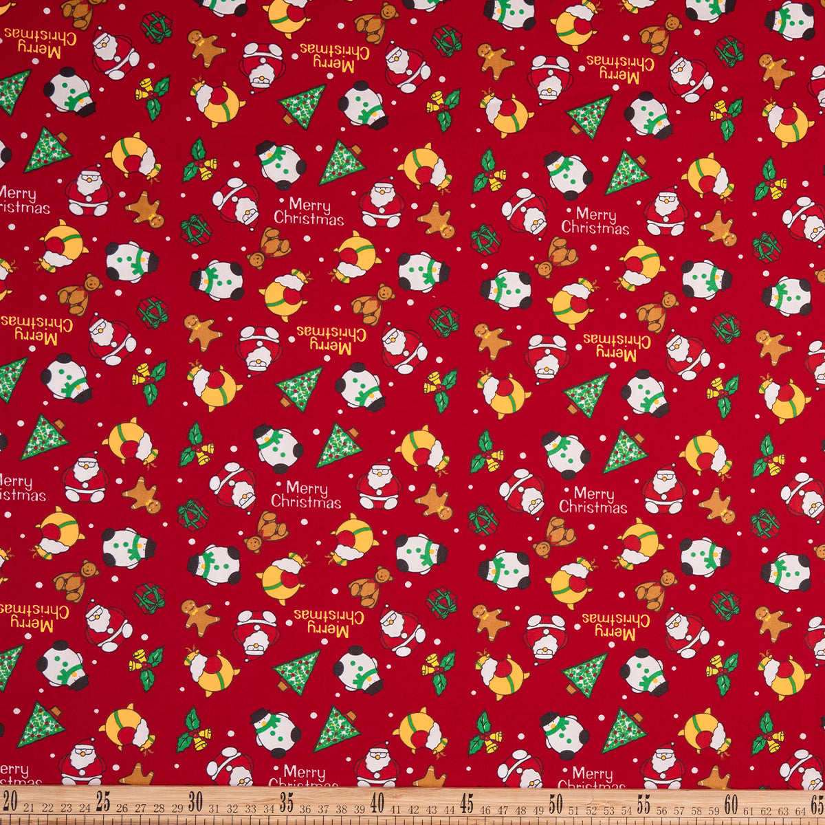 DRIL NAVIDAD ROJO BUFON PAPÁ NOEL