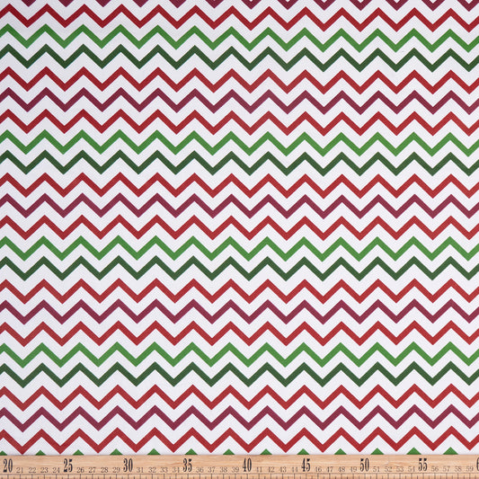 DRIL NAVIDAD BLANCO BRILLANTE CHEVRON