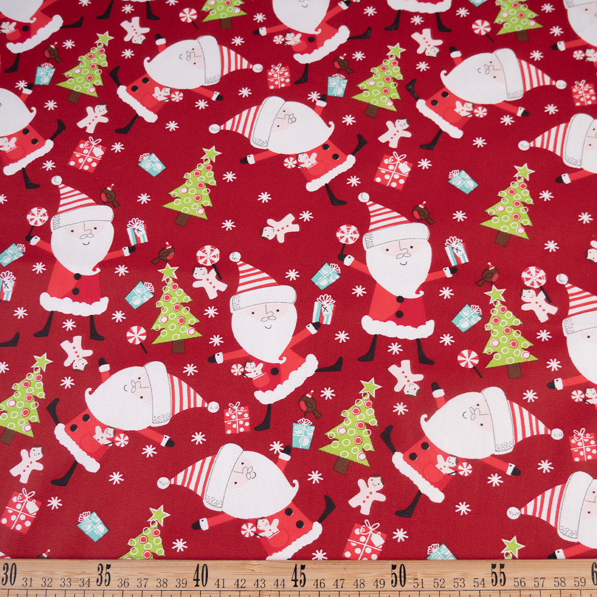 DRIL NAVIDAD ROJO RIO PAPA NOEL
