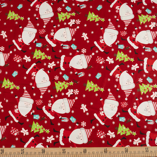 DRIL NAVIDAD ROJO POMPEYA PAPÁ NOEL