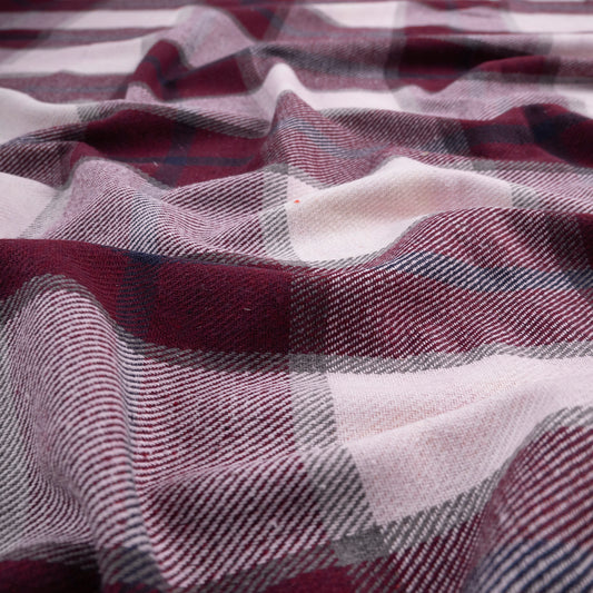 PANHO LANA SIMONE ESTAMPADO BORDO RODODENDRO TARTAN