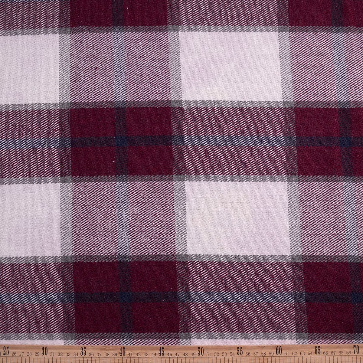 PANHO LANA SIMONE ESTAMPADO BORDO RODODENDRO TARTAN