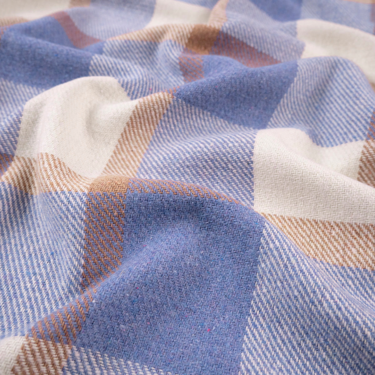 PANHO LANA SIMONE ESTAMPADO AZUL ULTRAMARINO TARTAN