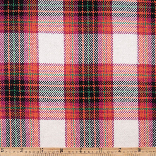PANHO LANA SIMONE ESTAMPADO NARANJA TARTAN