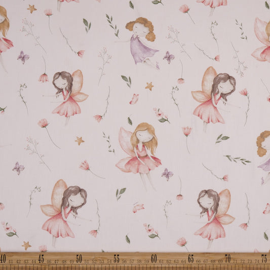 DRIL DACA ESTAMPADO BLANCO BRILLANTE COM HADAS