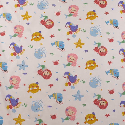 DRIL DACA ESTAMPADO BLANCO BRILLANTE SIRENITAS