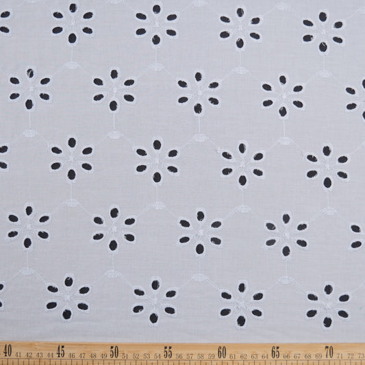 BRODERIE ESPANHOL AZUL ULTRAMARINOO CON FLORES MARGARITAS