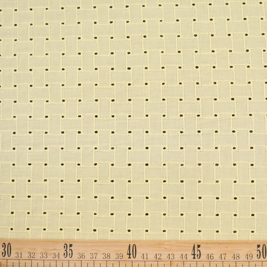 BRODERIE ESPANHOL AMARILLO MIMOSA ENTRELAZADOS GEOMETRICOS