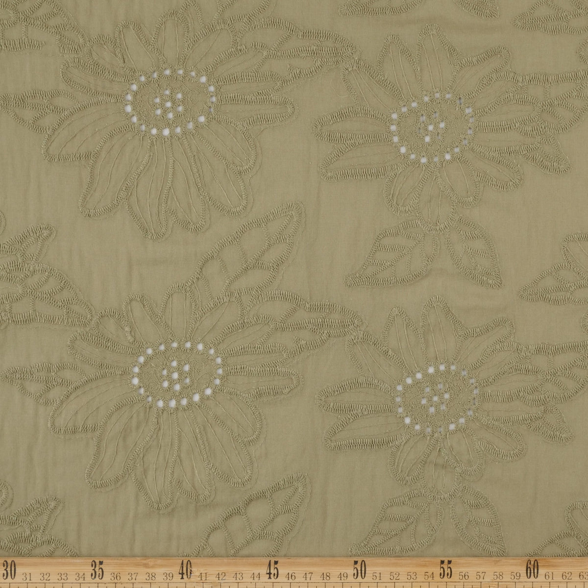 BRODERIE ESPANHOL VERDE MUSGO CON FLORES GIRASOL