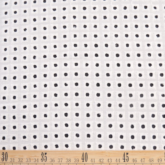 BRODERIE ESPANHOL BLANCO BRILLANTE PERFORADO