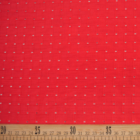 BRODERIE ESPANHOL ROJO MARTE ENTRELAZADOS GEOMETRICOS