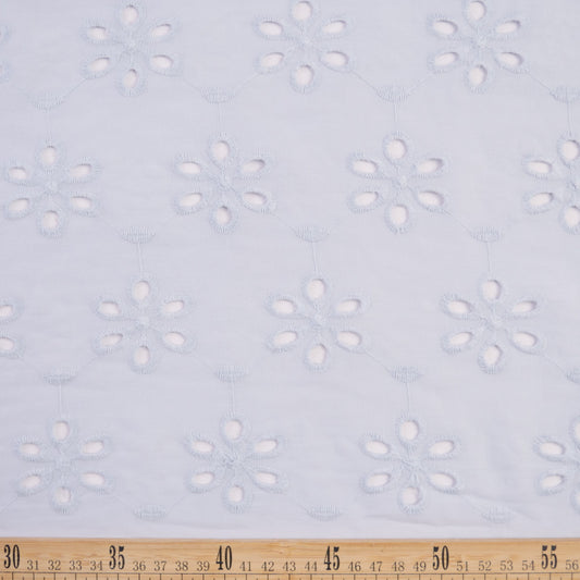 BRODERIE ESPANHOL CELESTE CON FLORES MARGARITAS