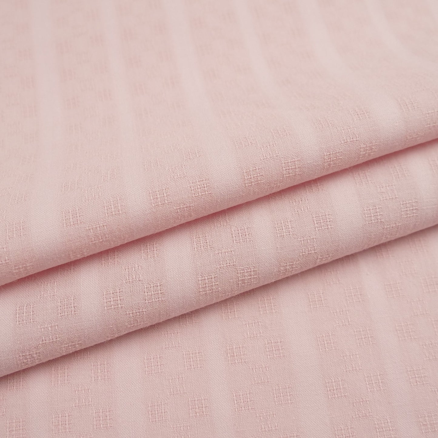 BATISTA LABRADA ROSA VELADA CON RAYAS Y CUADROS BORDADOS