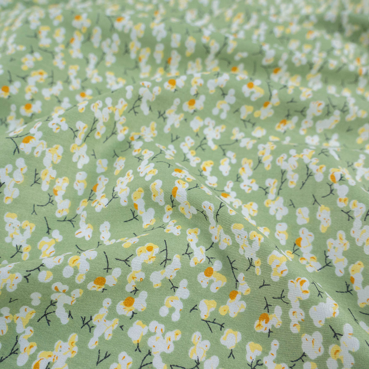 POPLIN DEEP ESTAMPADO VERDE SHAMROCK FLORAL