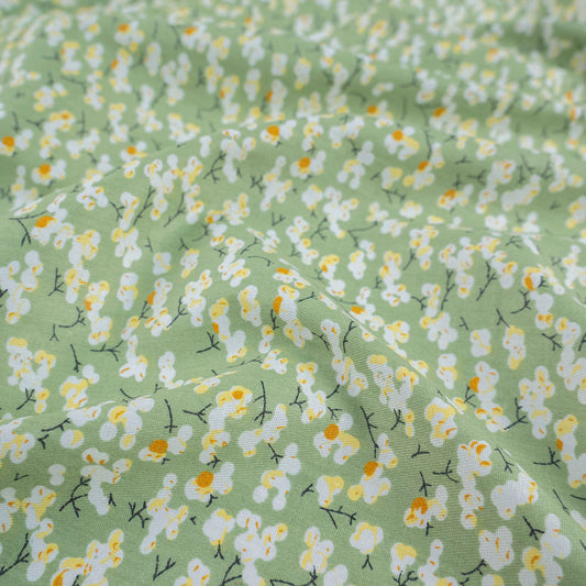 POPLIN DEEP ESTAMPADO VERDE SHAMROCK FLORAL