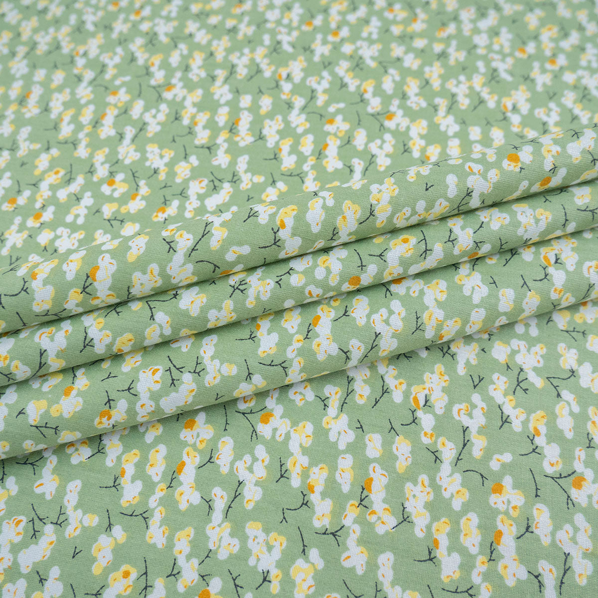 POPLIN DEEP ESTAMPADO VERDE SHAMROCK FLORAL