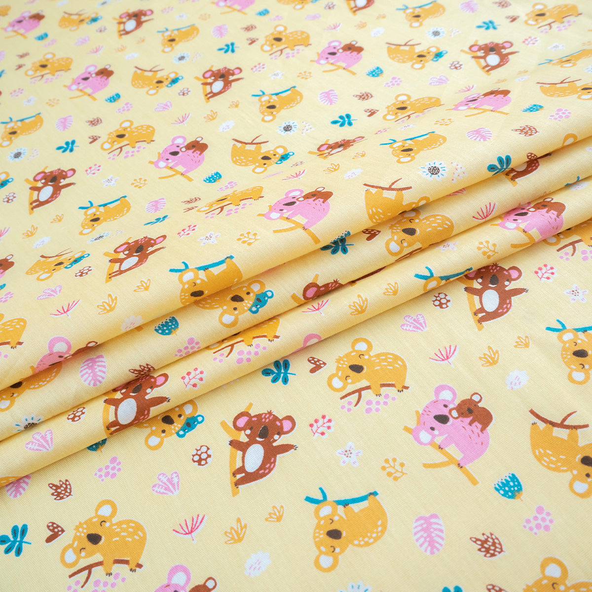 POPLIN DEEP ESTAMPADO AMARILLO POPCORN KOALA