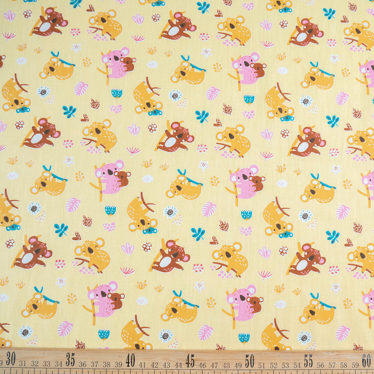POPLIN DEEP ESTAMPADO AMARILLO POPCORN KOALA