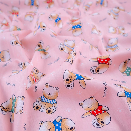 POPLIN DEEP ESTAMPADO ROSA FLORAL OSITOS