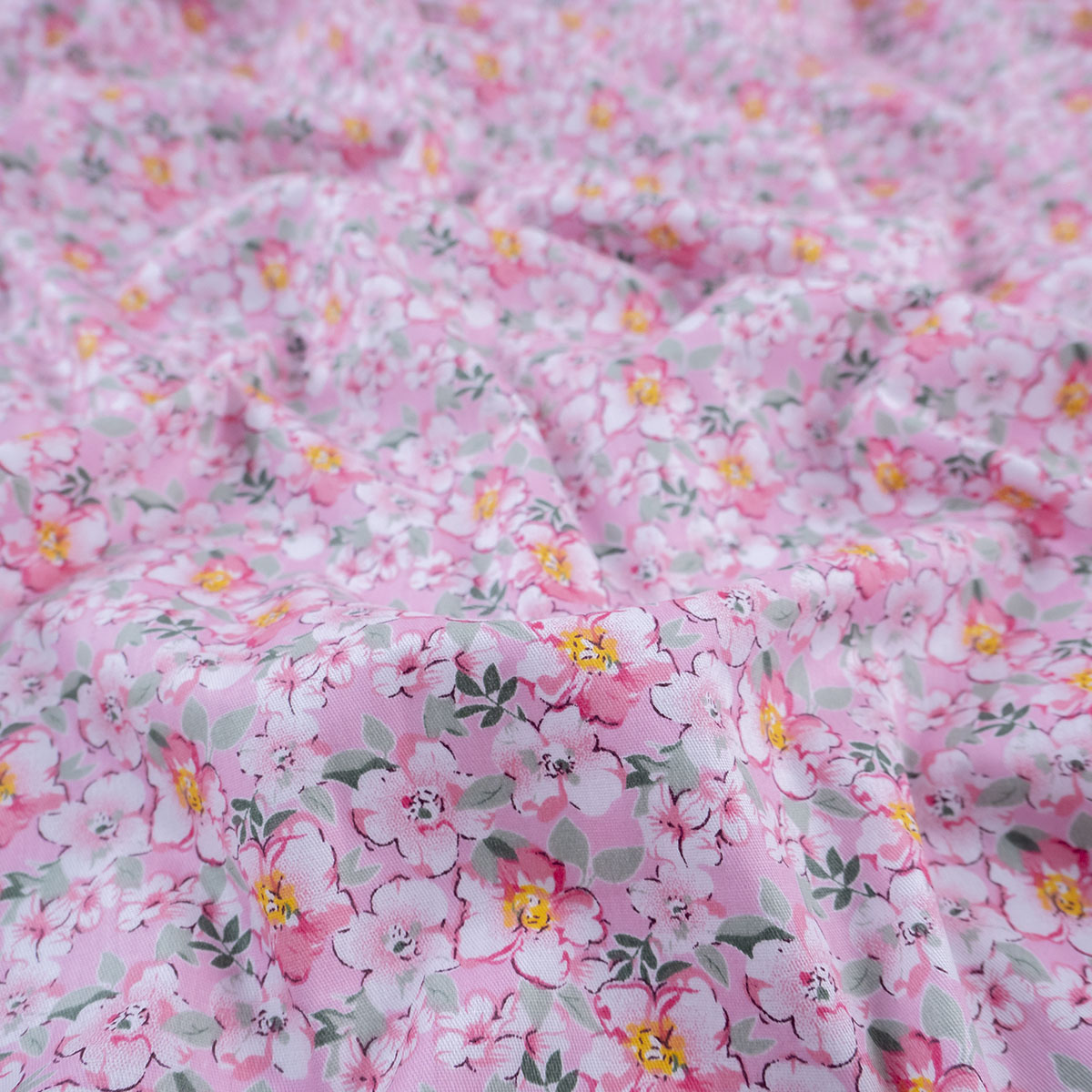 POPLIN DEEP ESTAMPADO ROSA FLOR CLARA FLORES