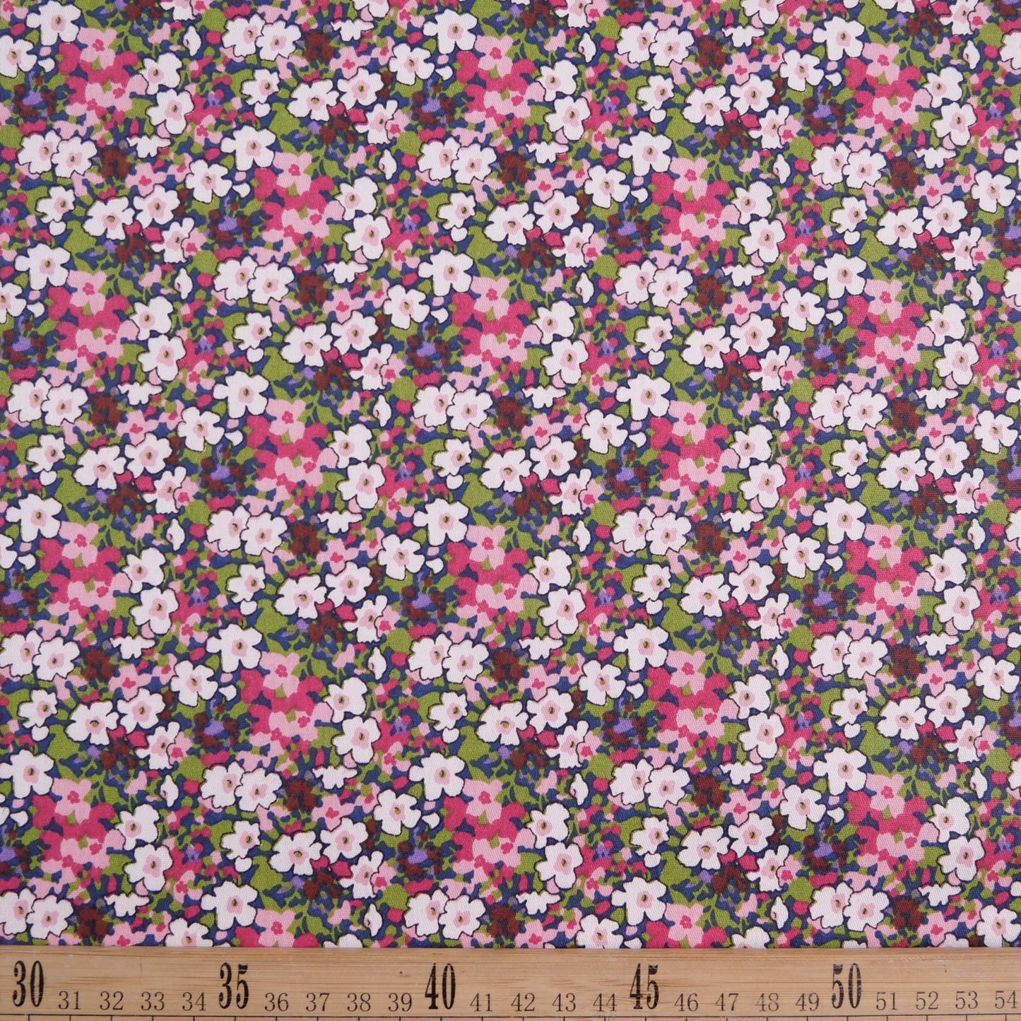 POPLIN DEEP ESTAMPADO VERDE MUSGO FLORAL