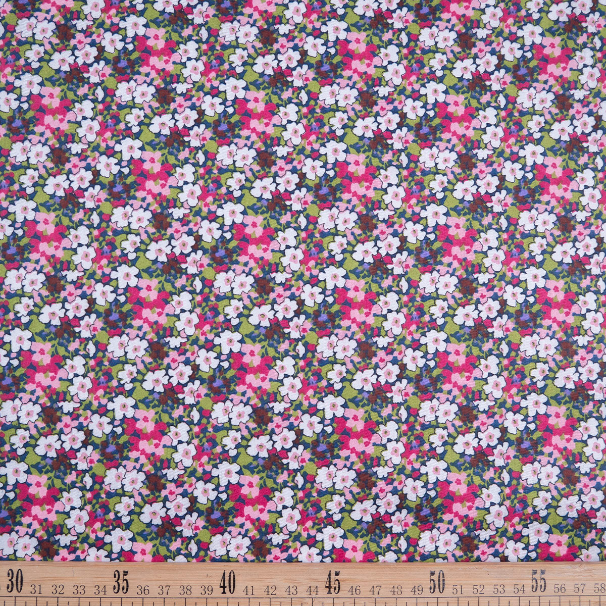 POPLIN DEEP ESTAMPADO VERDE MUSGO FLORAL