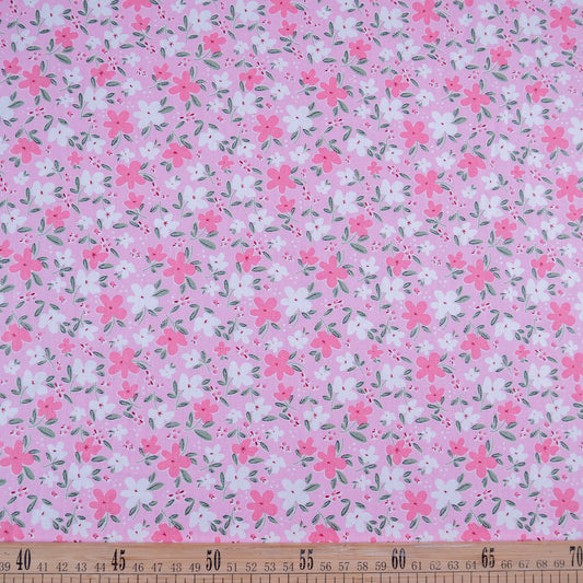POPLIN DEEP ESTAMPADO ROSA FLOR CLARA FLORAL