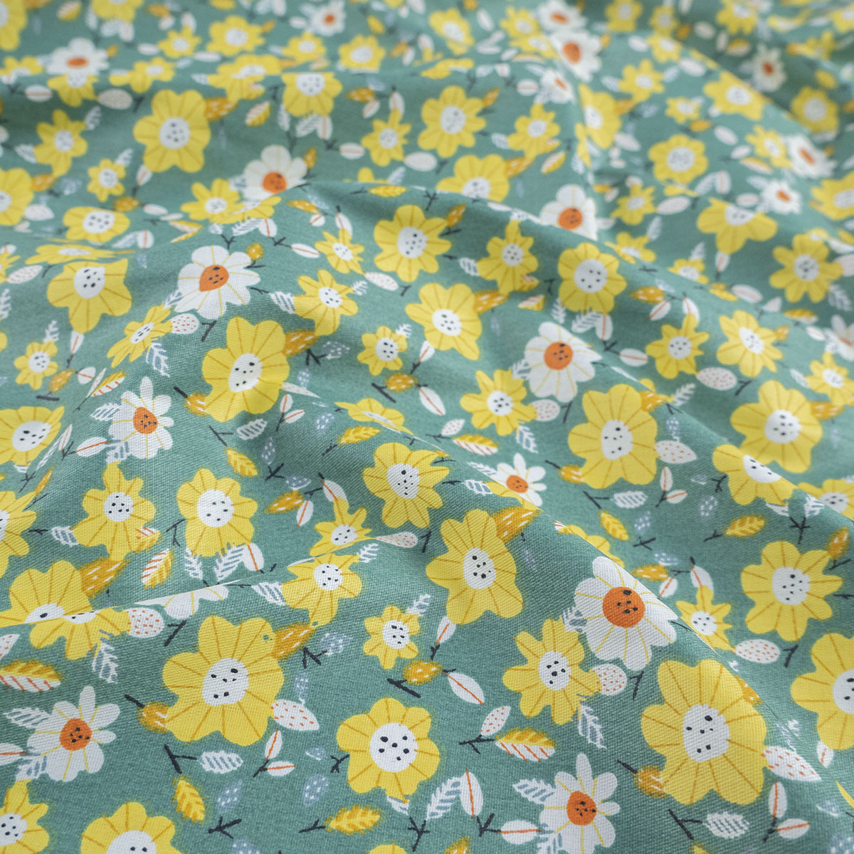 POPLIN DEEP ESTAMPADO VERDE SIMPLE FLORES