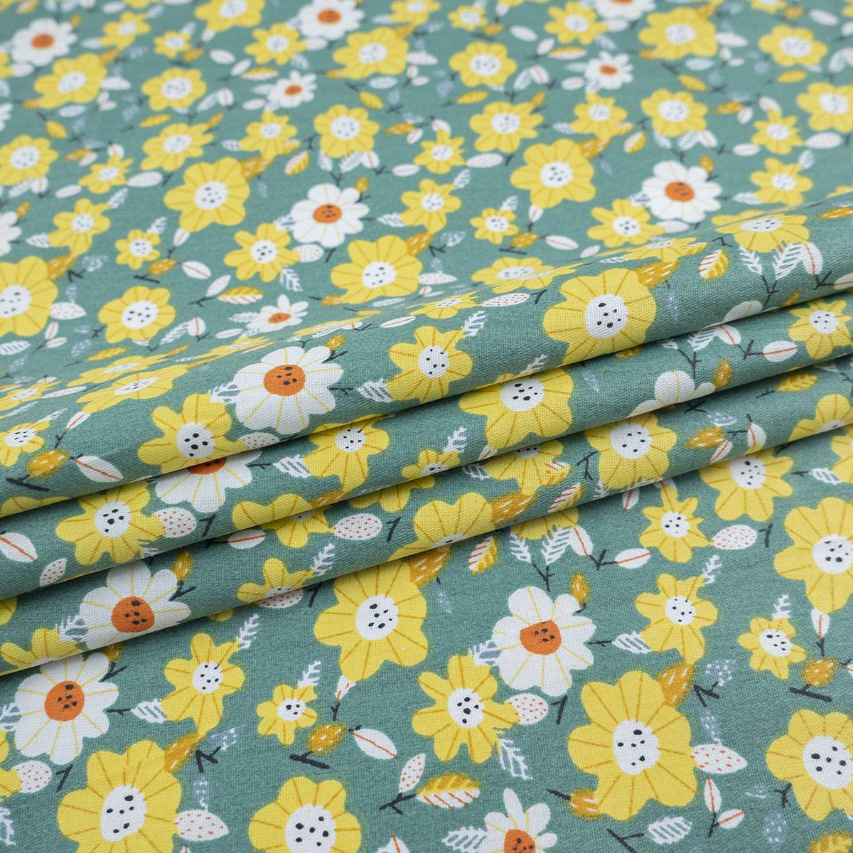 POPLIN DEEP ESTAMPADO VERDE SIMPLE FLORES