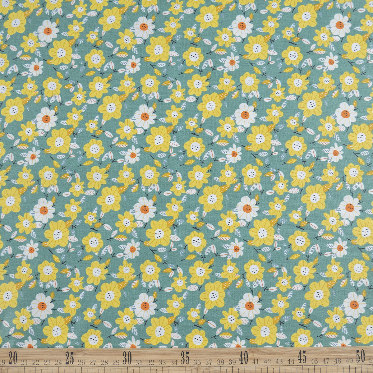 POPLIN DEEP ESTAMPADO VERDE SIMPLE FLORES