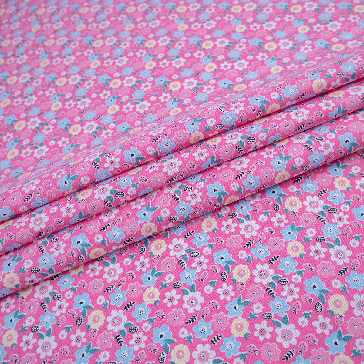 POPLIN DEEP ESTAMPADO ROSA CONFETTI FLORAL COLORIDOS