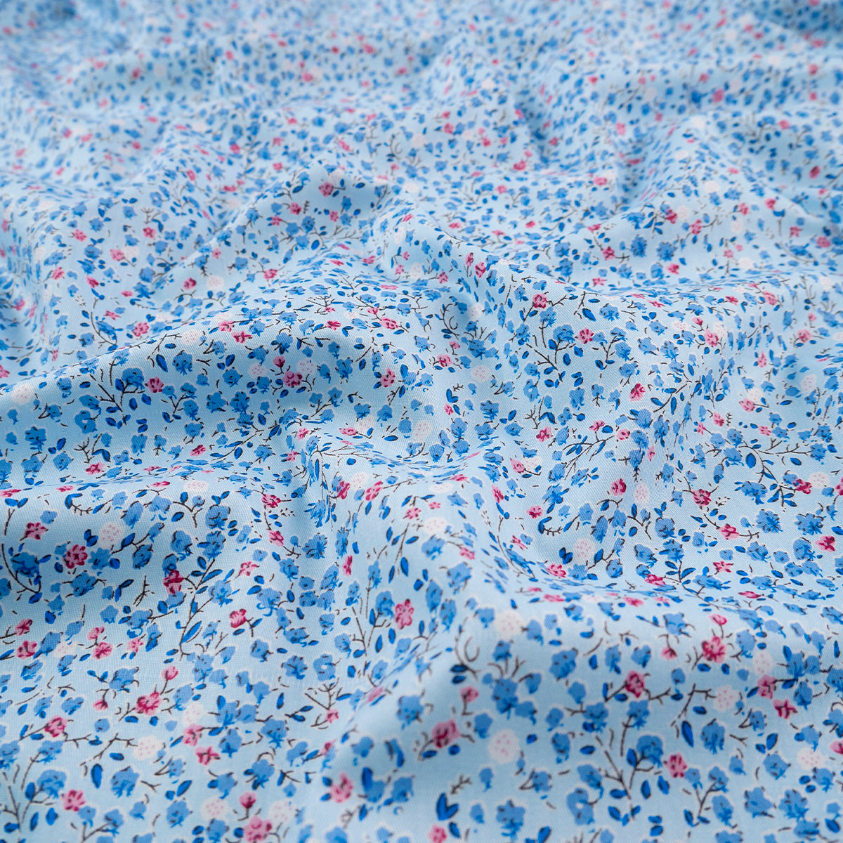 POPLIN DEEP ESTAMPADO AZUL VISTA FLORCITAS