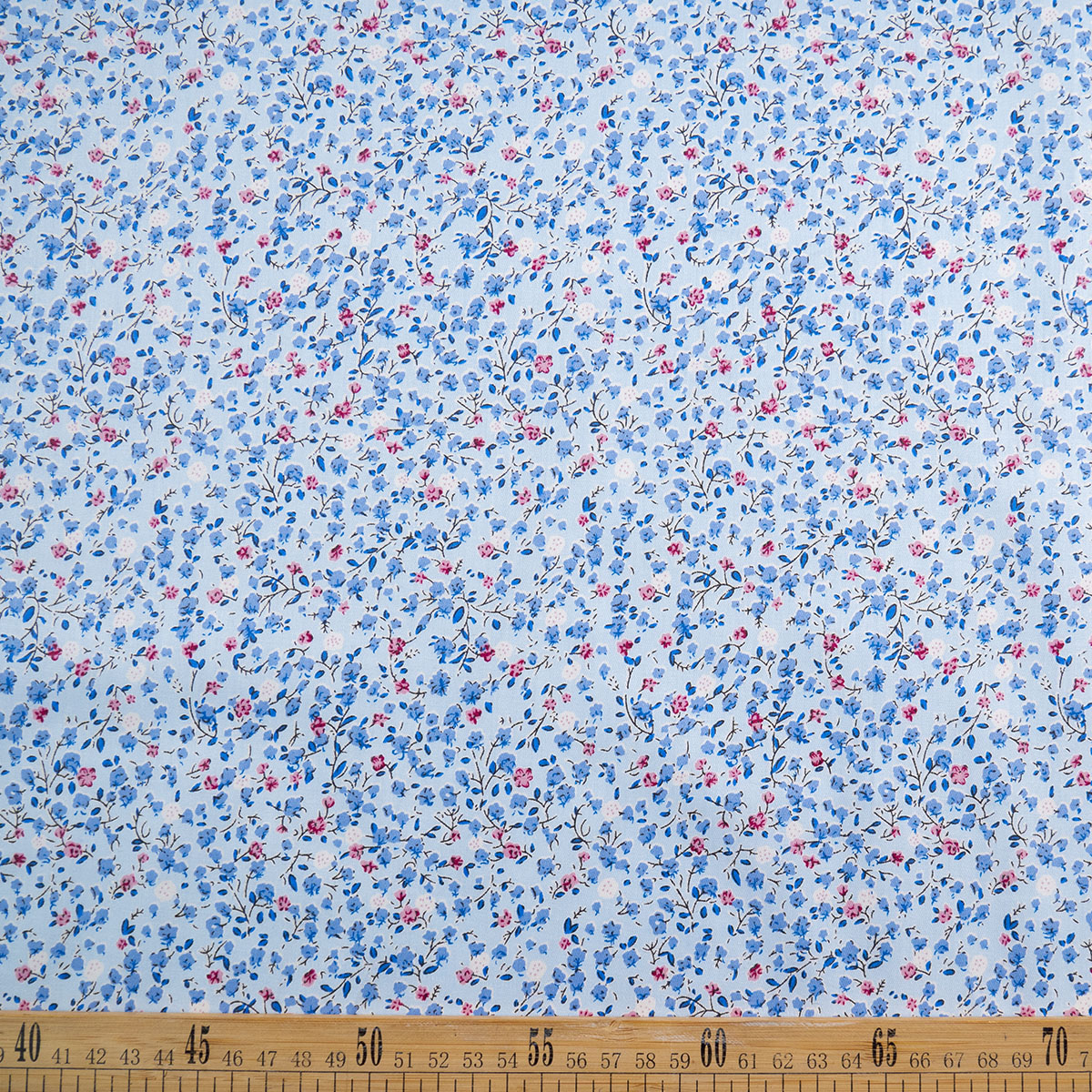 POPLIN DEEP ESTAMPADO AZUL VISTA FLORCITAS