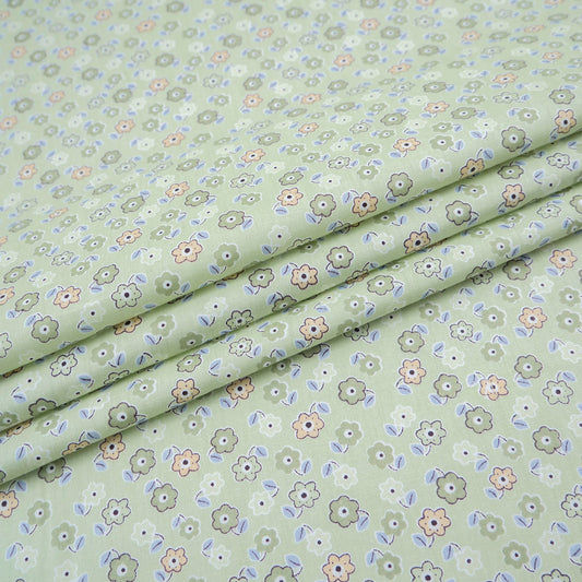 POPLIN DEEP ESTAMPADO VERDE PISTACHO FLORAL