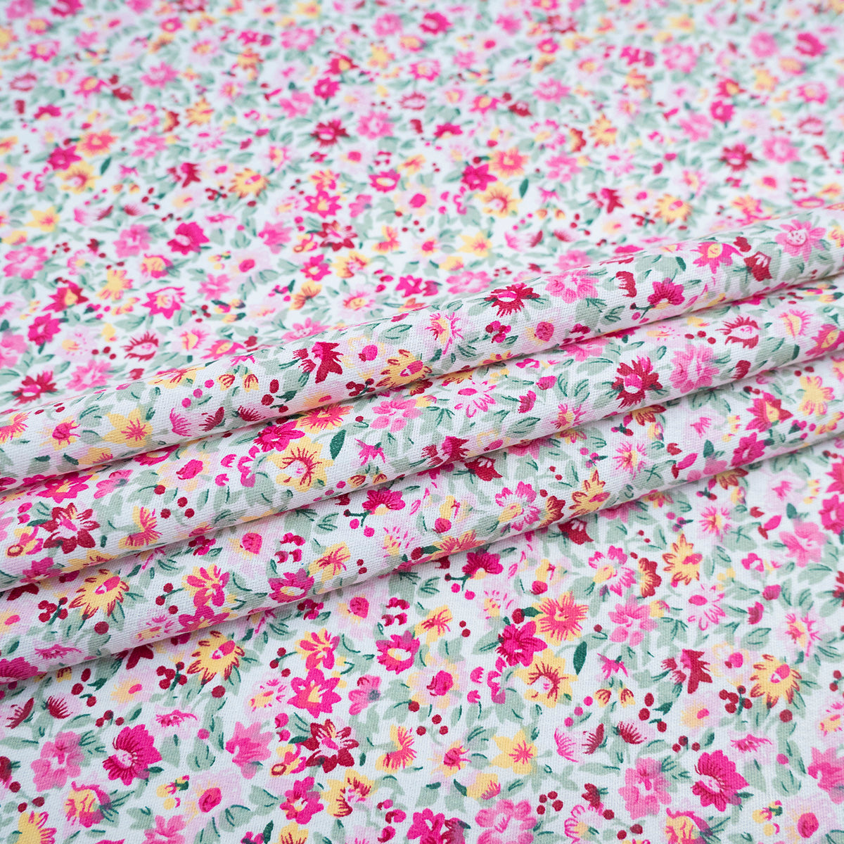 POPLIN DEEP ESTAMPADO BLANCO BRILLANTE FLORAL